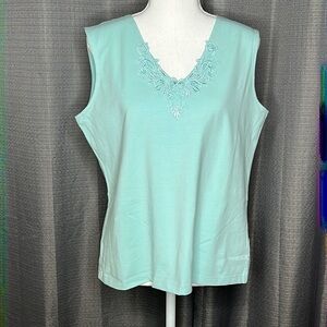 APPLESEED’s MISSES MEDIUM SEA FOAM GREEN TANK TOP